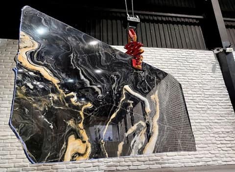 تصویر 2 از سنگ چینی مشکی فیوژن سطح براق یکدست